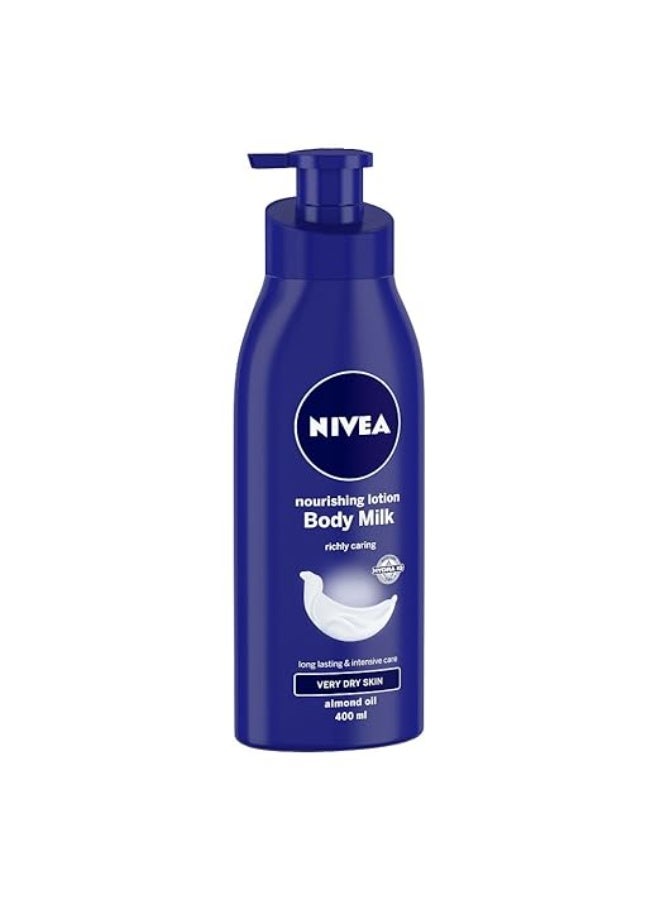 NIVEA Nourishing Lotion Body Milk for Very Dry Skin, 400ml - Image 4